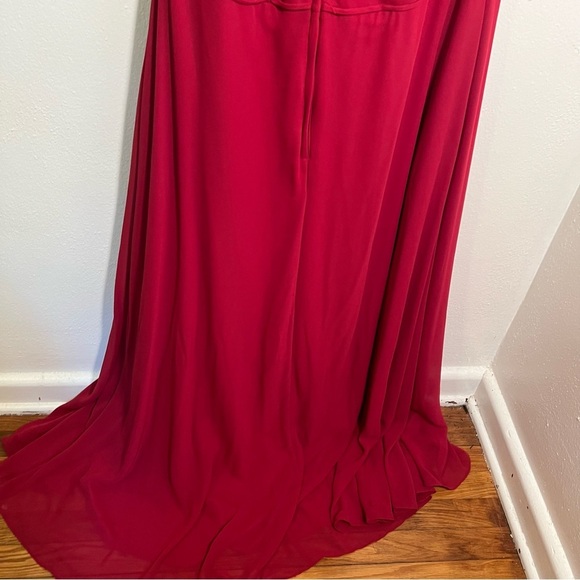 Mori Lee Bridesmaid Dress 21667 Claret Red 22W - Picture 8 of 15